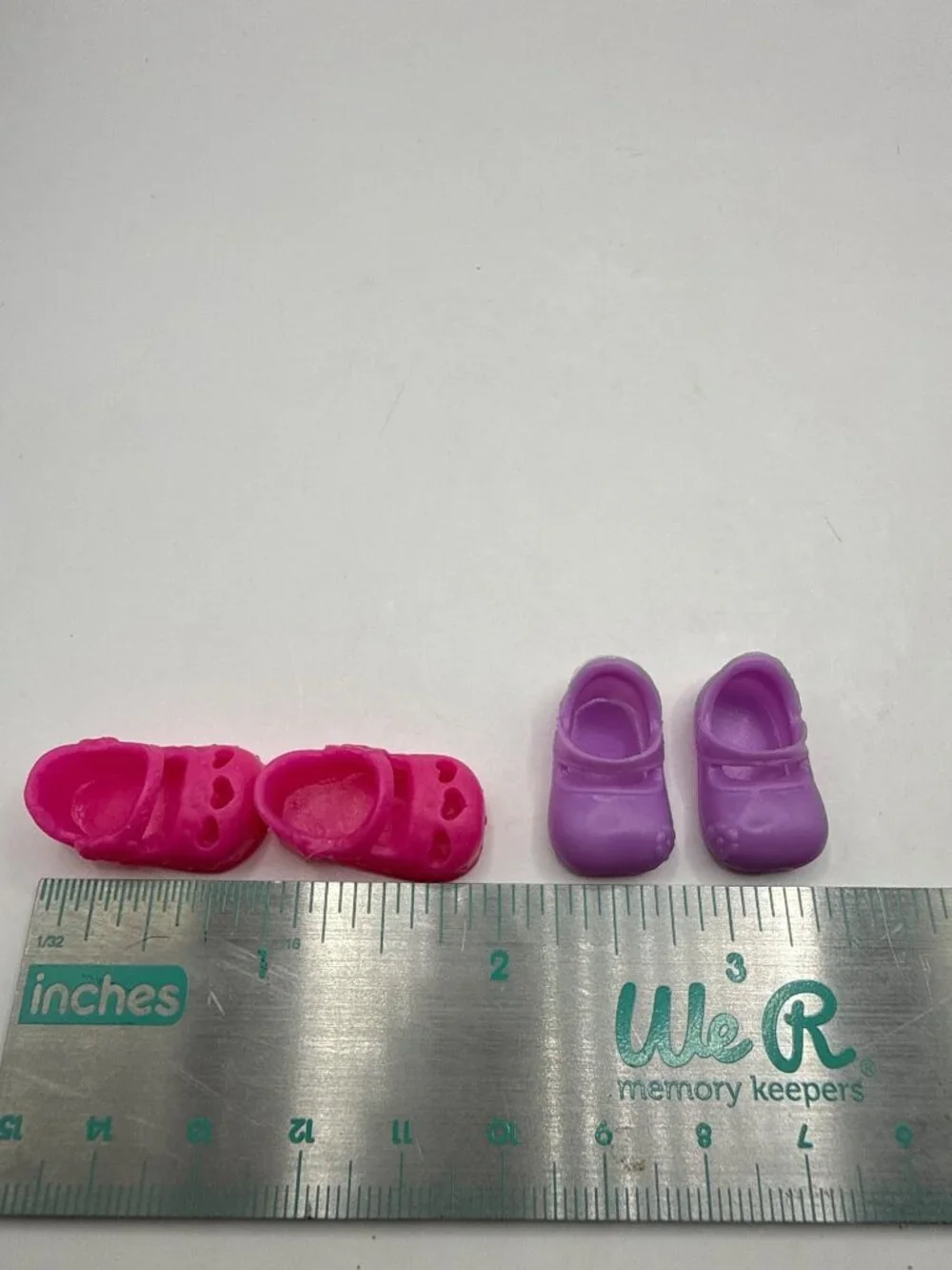 Fashion Doll Shoes Lot Pink Purple Flower Trim Slip On Mary Janes